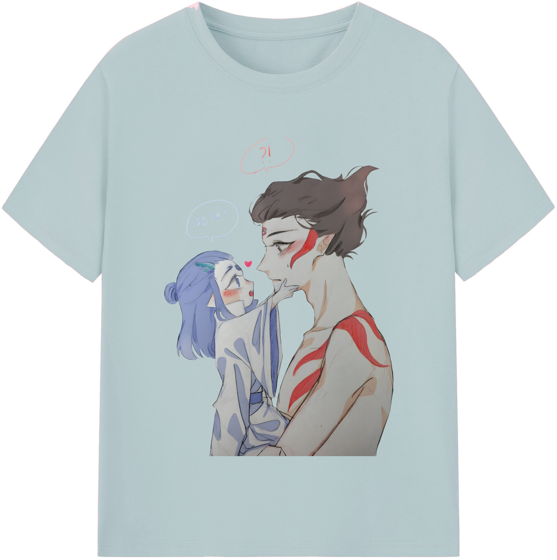 （画像用） Ne Zha 2 ナタ 魔童の大暴れ 綿100％半袖Tシャツ（フロントプリント）